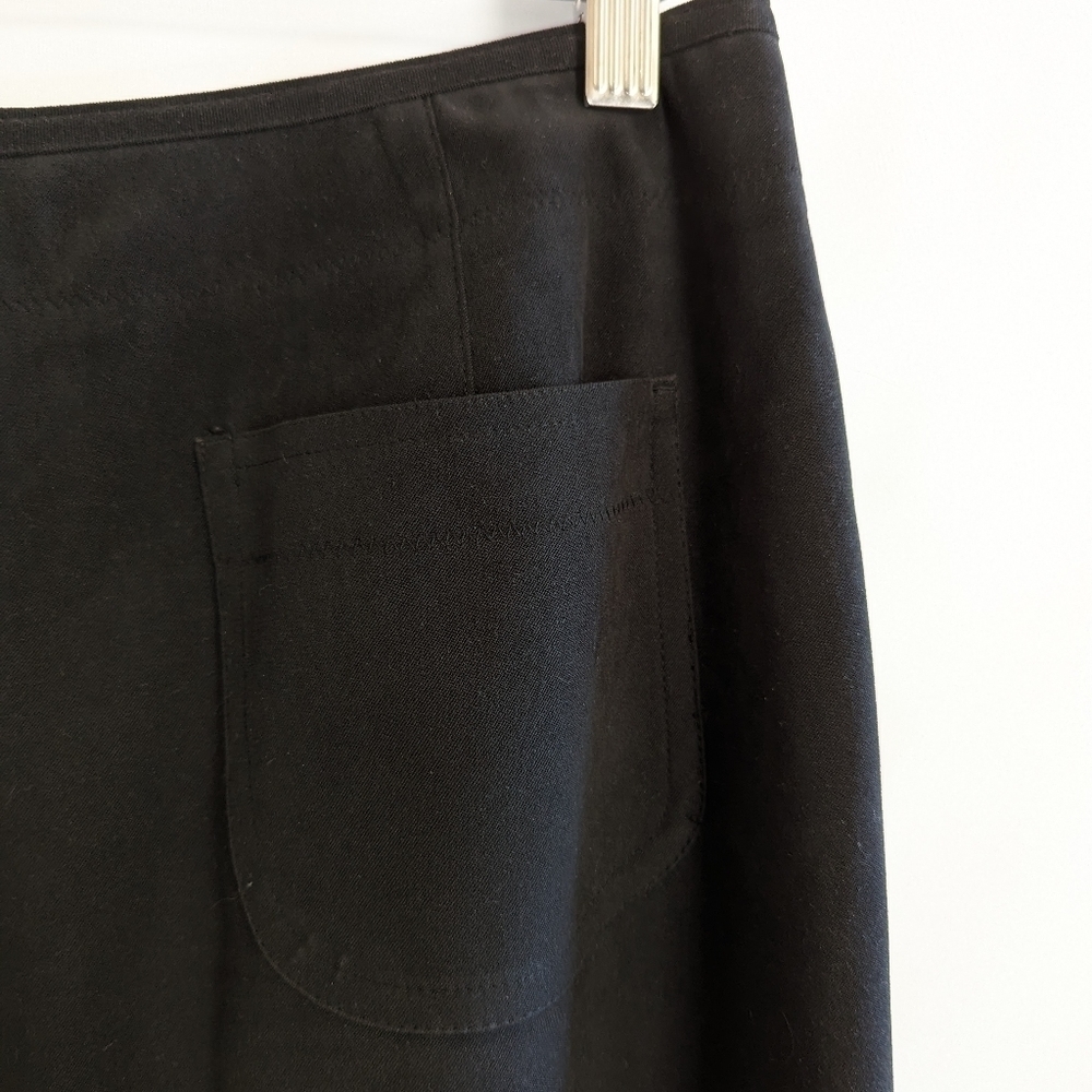 J. Jill Micro Faux Suede Pants 10 Black Lightweight Microsuede Pant - Picture 5 of 7